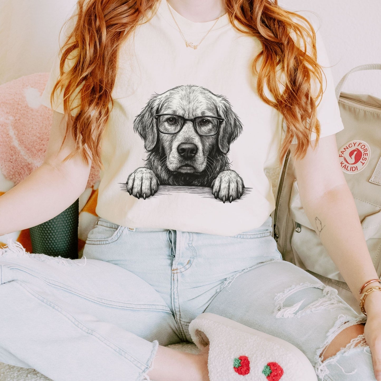 Dog Lover Shirt, Funny Dog Face T-Shirt, Unisex Graphic Tee, Pet Owner Gift, Dog Portrait Shirt, Dog Mom Gift, Animal Drawing Tee