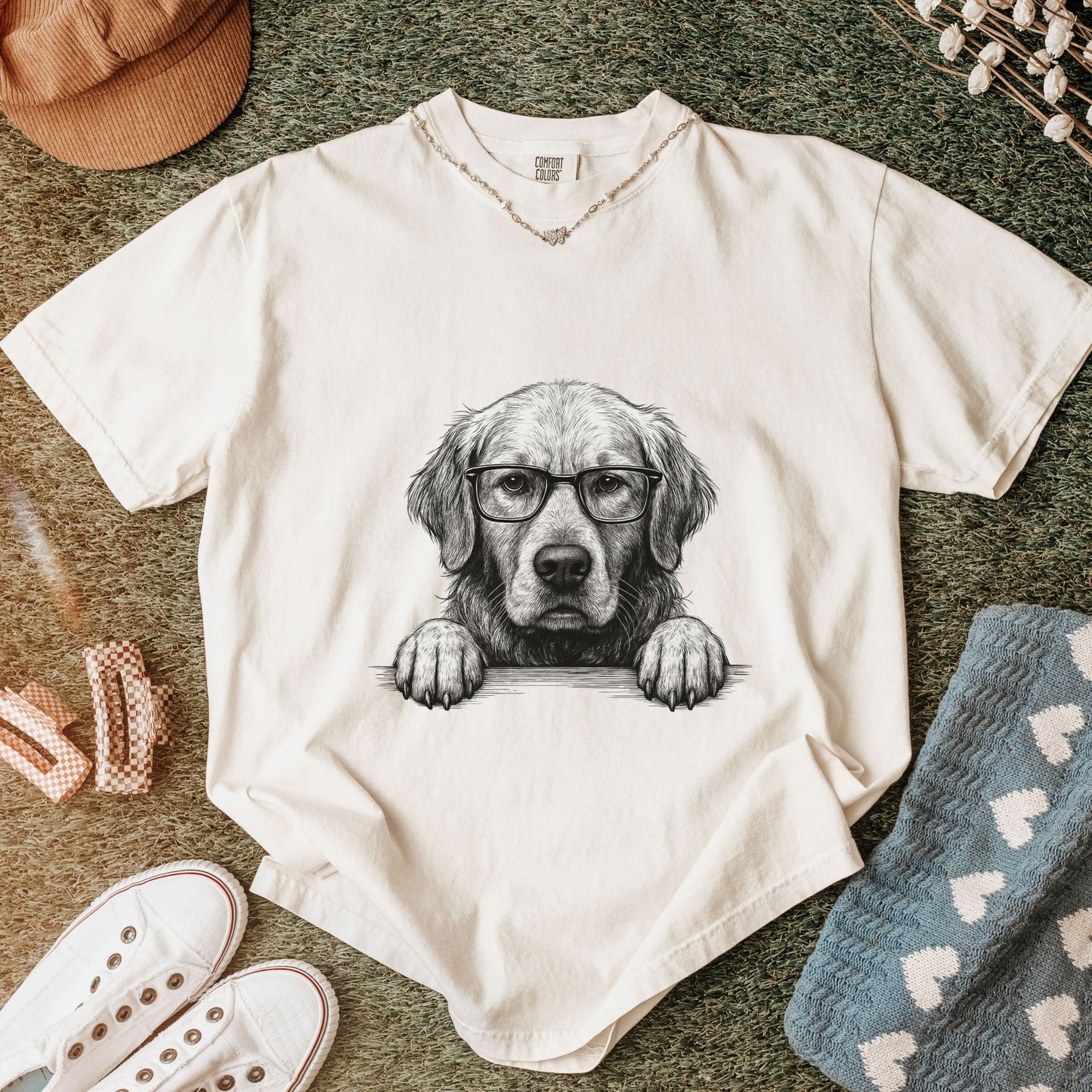 Dog Lover Shirt, Funny Dog Face T-Shirt, Unisex Graphic Tee, Pet Owner Gift, Dog Portrait Shirt, Dog Mom Gift, Animal Drawing Tee