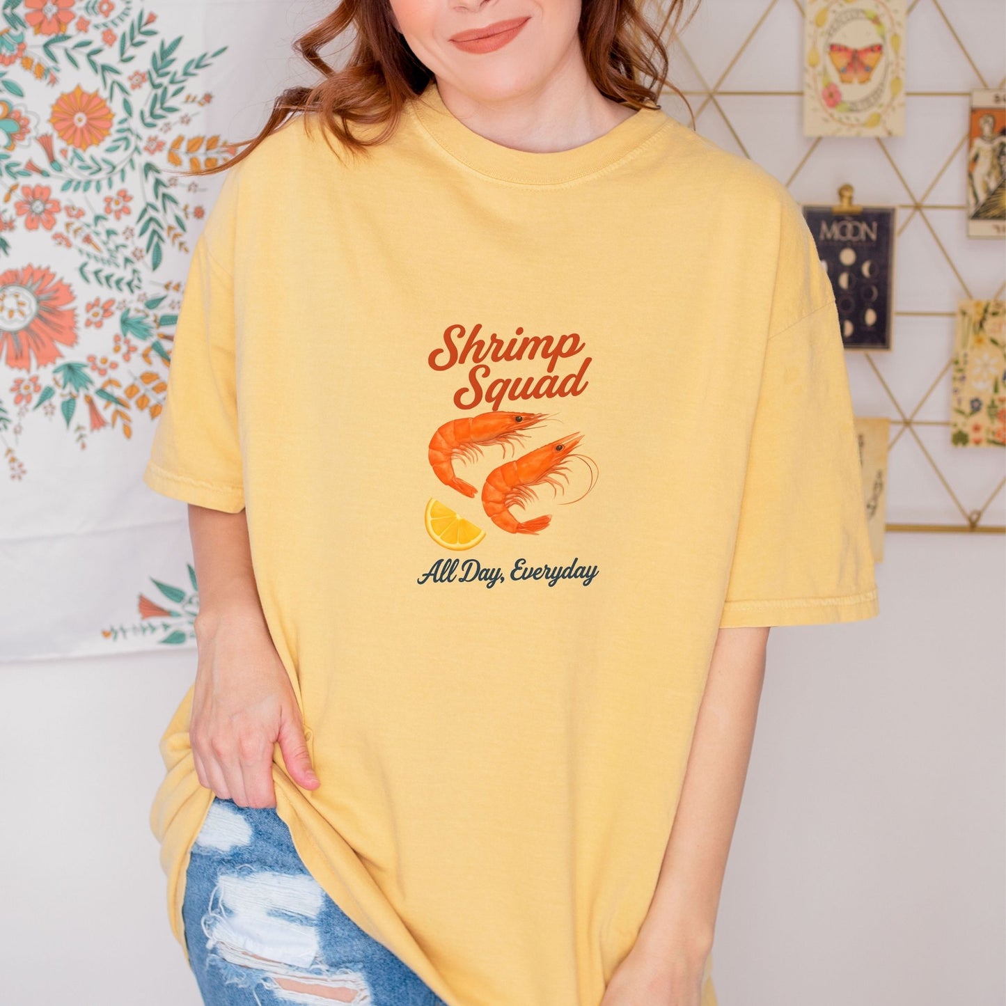 Shrimp Squad Shirt, Seafood Graphic Tee, Funny Coastal T-Shirt, Summer Ocean Tee, Fisherman Gift, Beach Shirt, Foodie Shirt