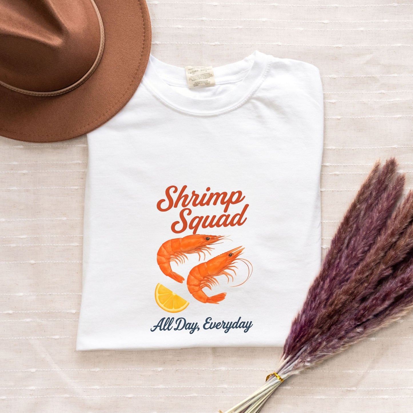 Shrimp Squad Shirt, Seafood Graphic Tee, Funny Coastal T-Shirt, Summer Ocean Tee, Fisherman Gift, Beach Shirt, Foodie Shirt