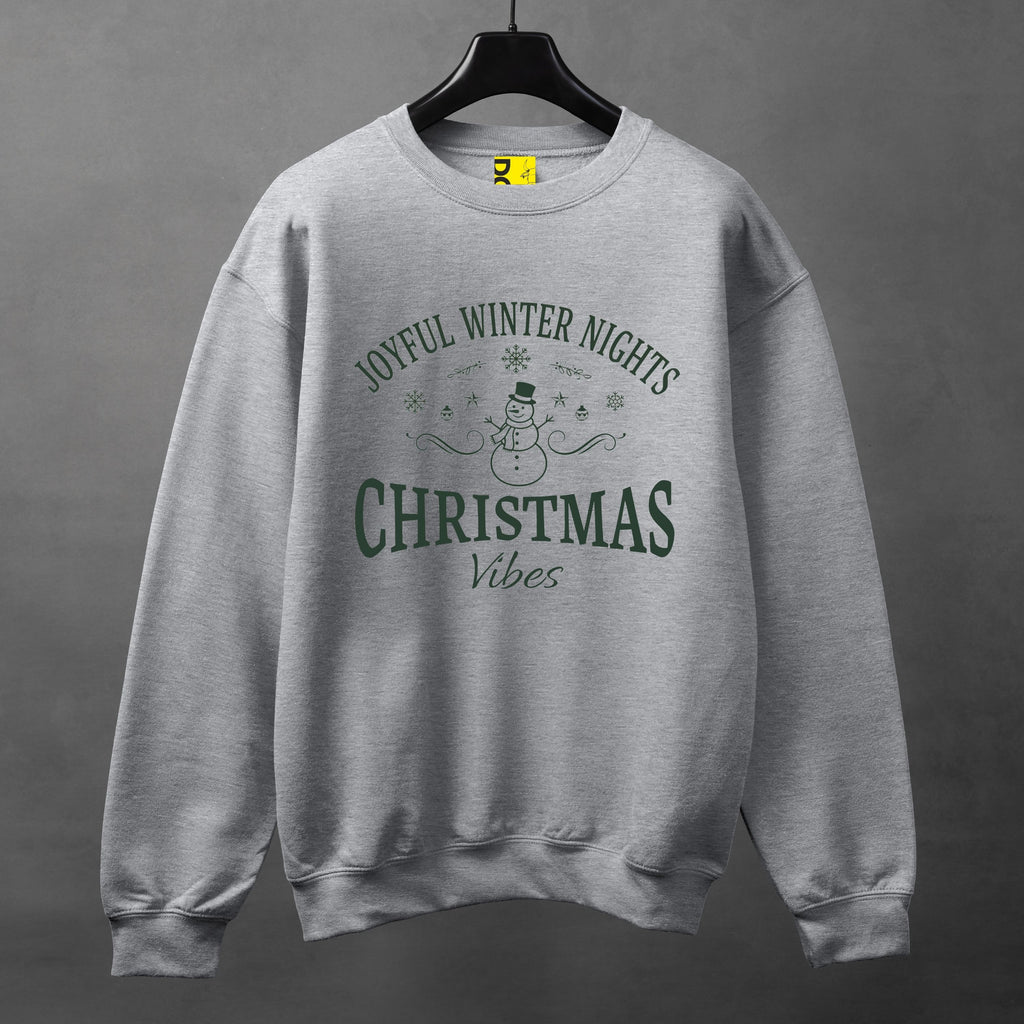 Joyful Winter Nights Snowman Christmas Vibes Sweatshirt