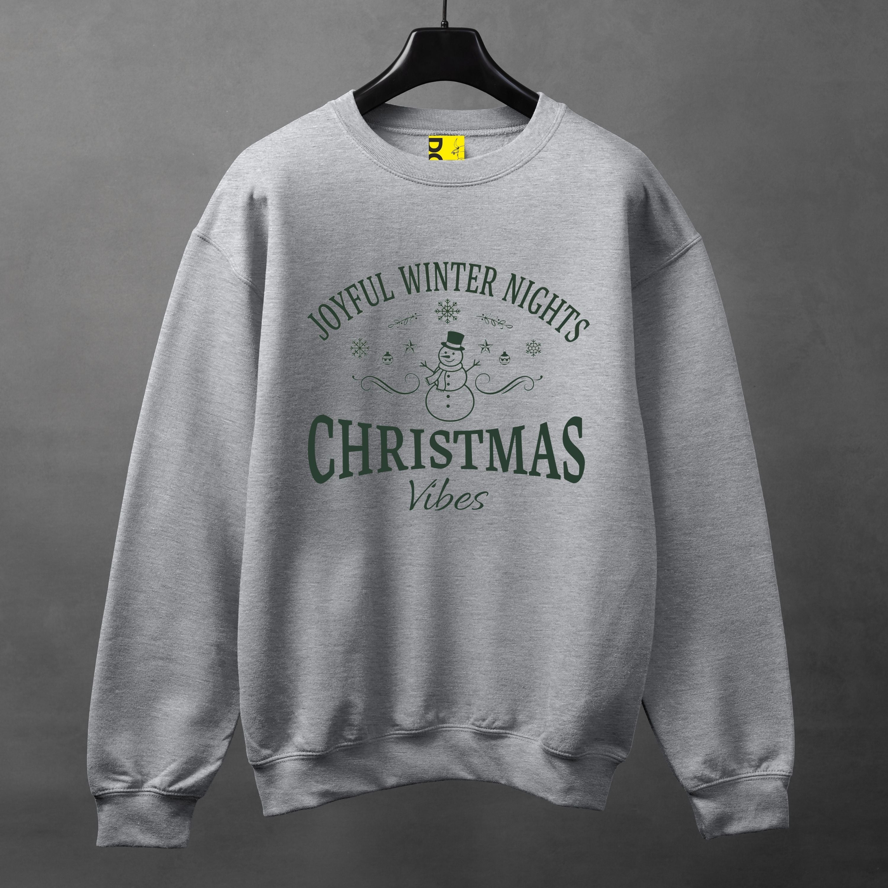 Joyful Winter Nights Snowman Christmas Vibes Sweatshirt