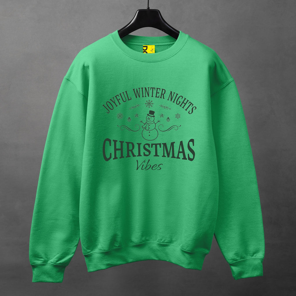Joyful Winter Nights Snowman Christmas Vibes Sweatshirt