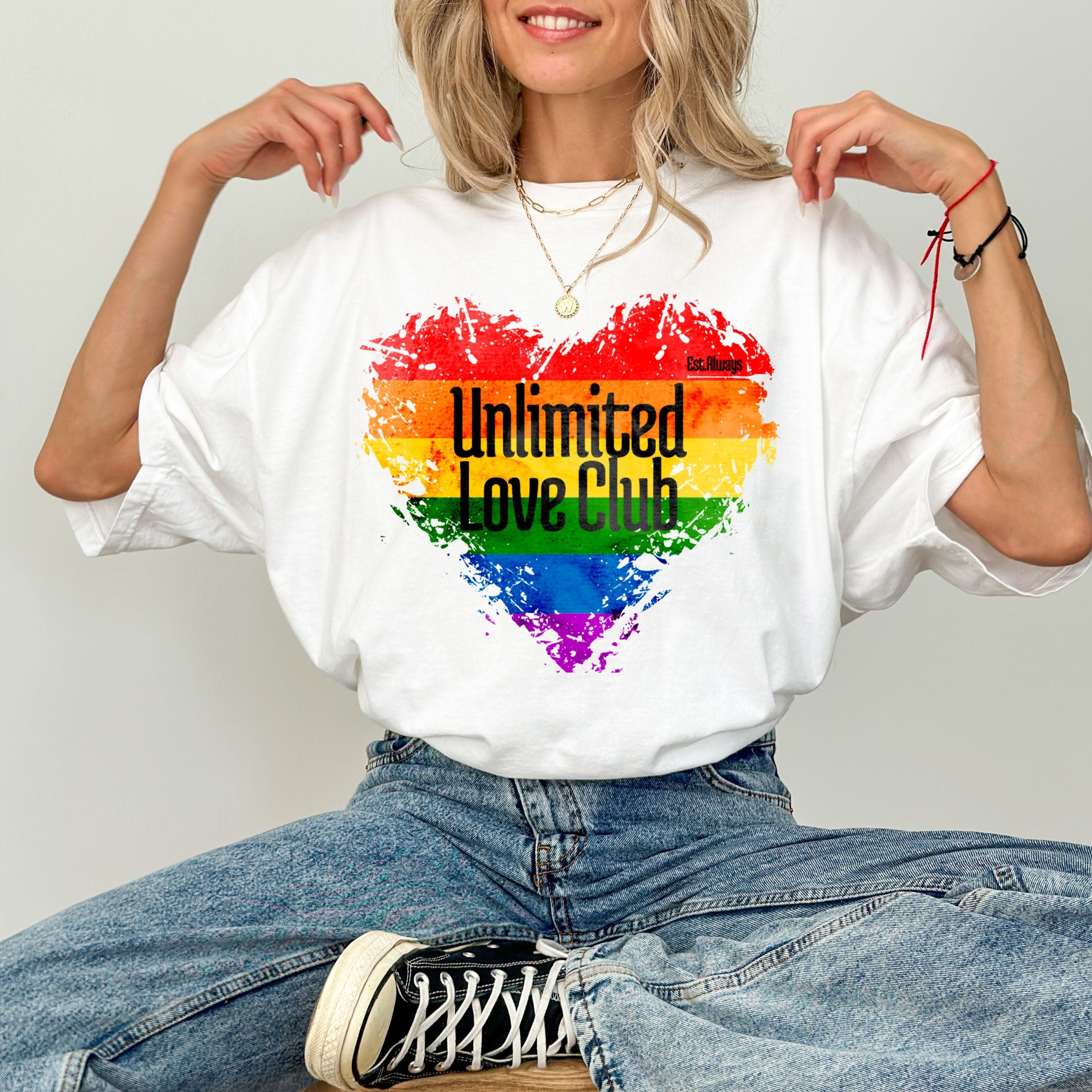 Inclusive Rainbow Heart T-Shirt