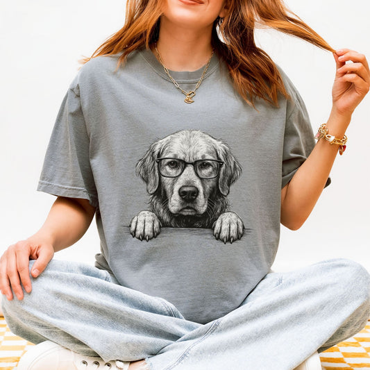 Dog Lover Shirt, Funny Dog Face T-Shirt, Unisex Graphic Tee, Pet Owner Gift, Dog Portrait Shirt, Dog Mom Gift, Animal Drawing Tee