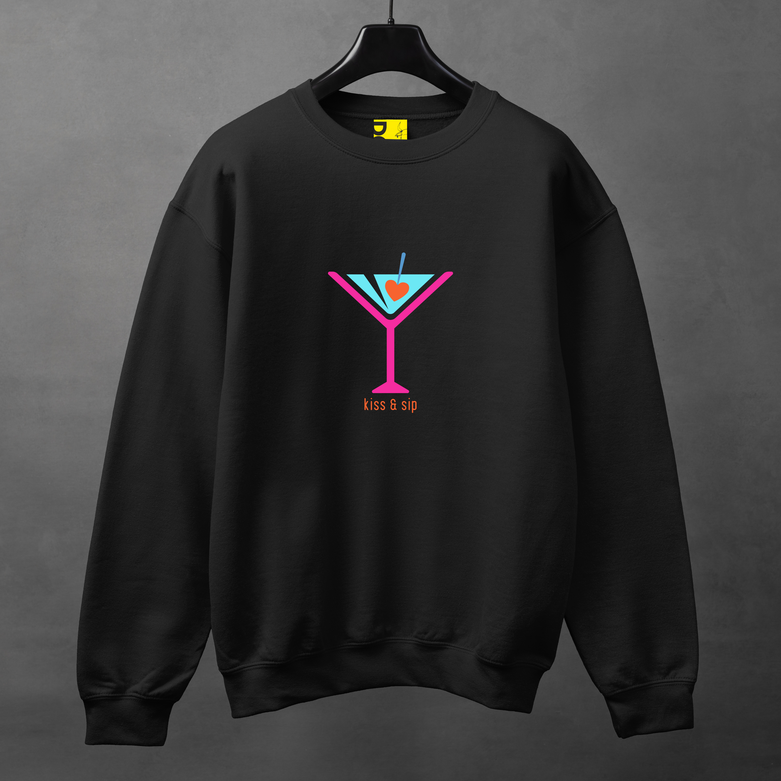 Neon Martini Sweatshirt – Minimal Love Edition