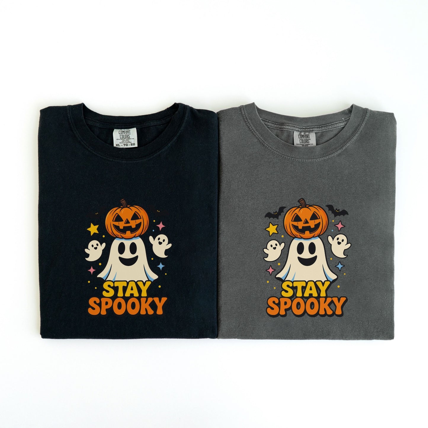 Stay Spooky Halloween T-Shirt – Cute Ghost Pumpkin Graphic Tee