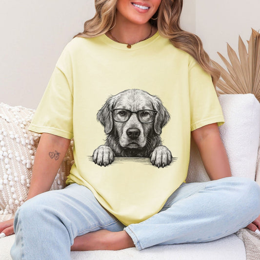 Dog Lover Shirt, Funny Dog Face T-Shirt, Unisex Graphic Tee, Pet Owner Gift, Dog Portrait Shirt, Dog Mom Gift, Animal Drawing Tee