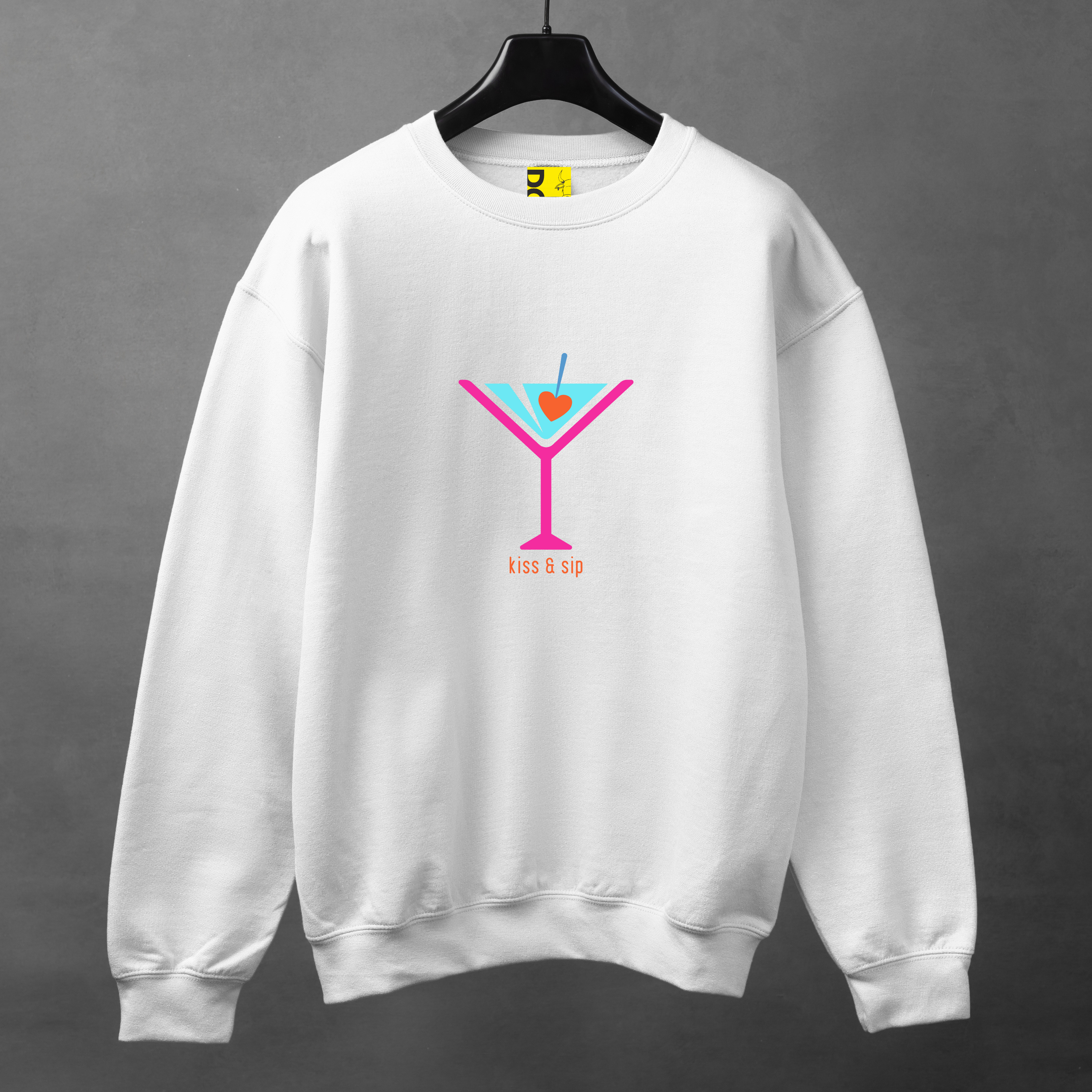 Neon Martini Sweatshirt – Minimal Love Edition