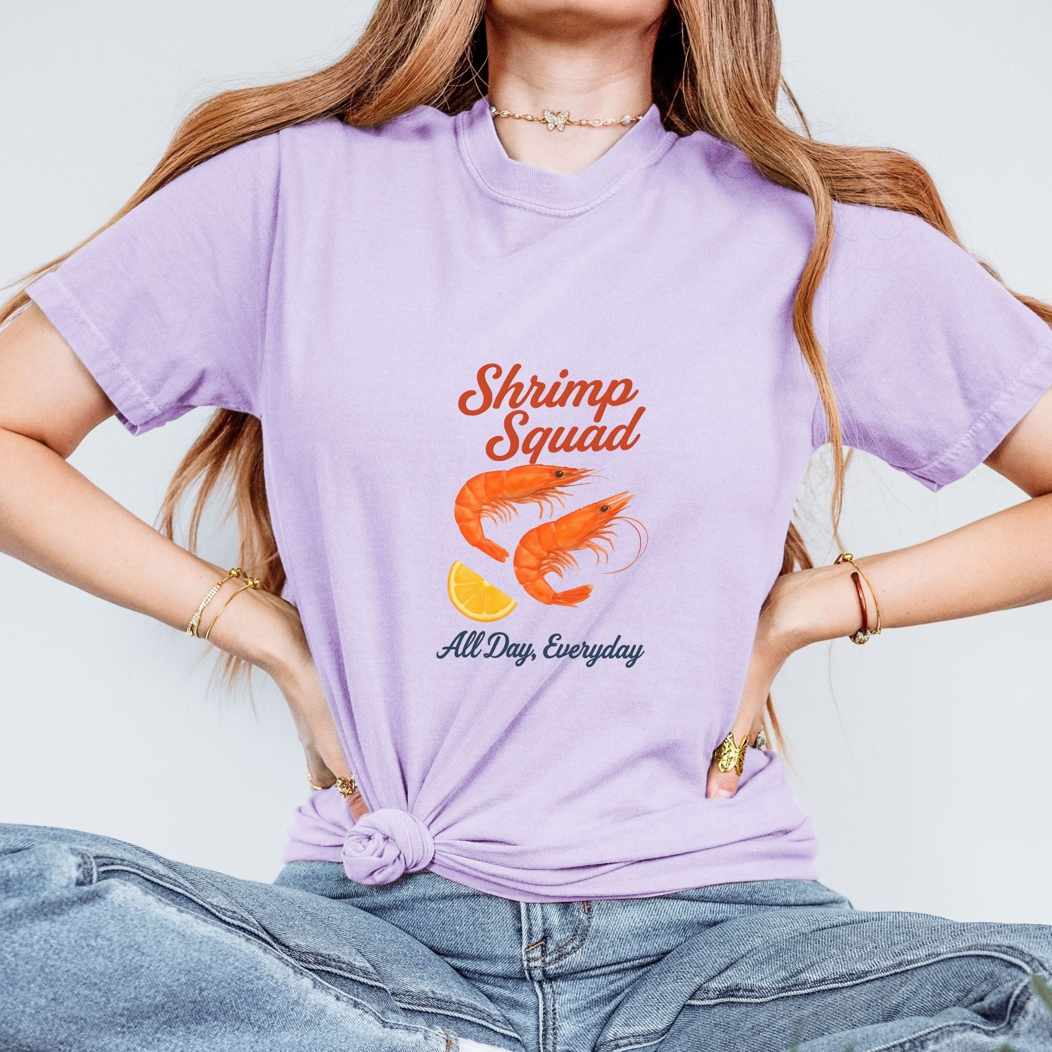 Shrimp Squad – Funny Seafood Graphic Tee