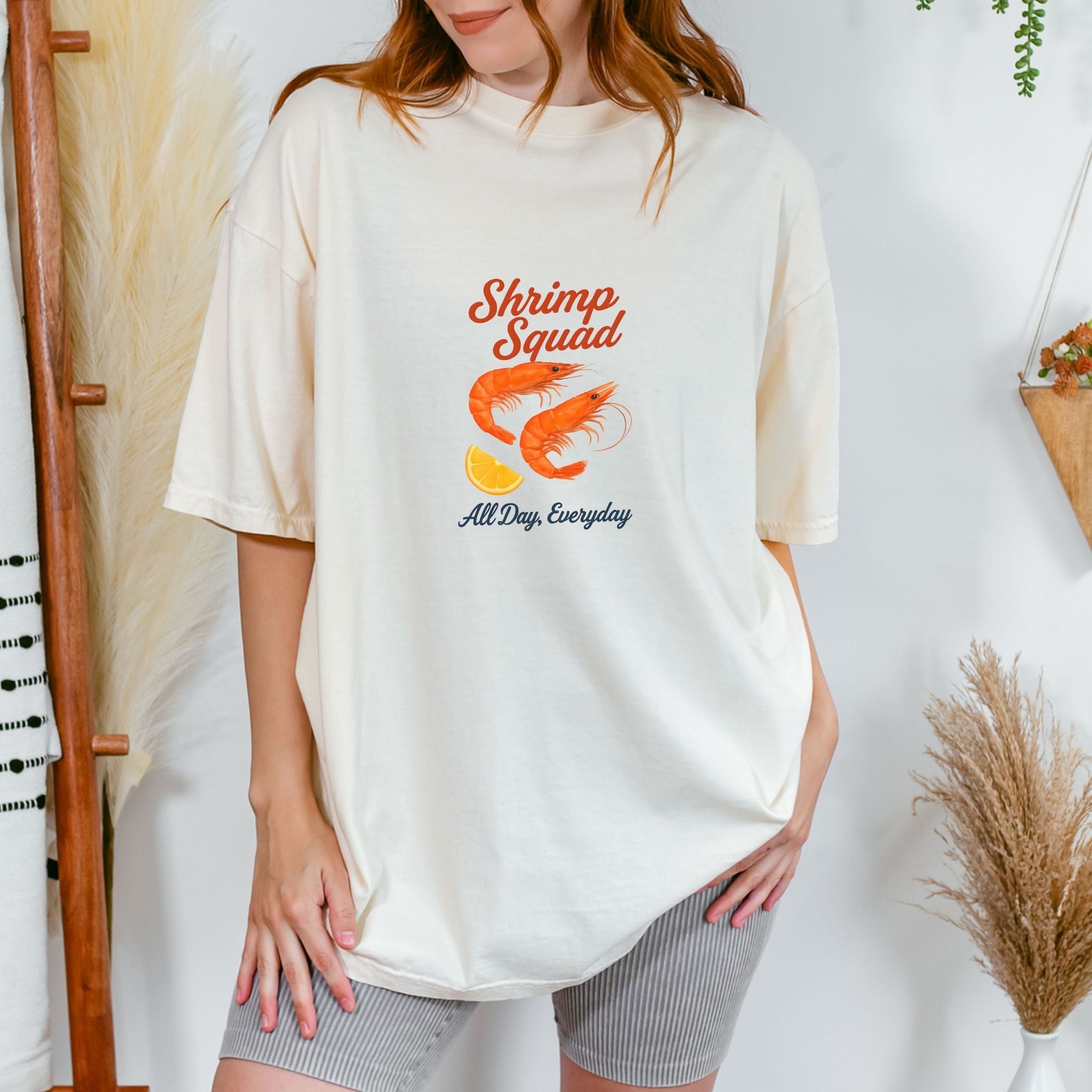 Shrimp Squad – Funny Seafood Graphic Tee