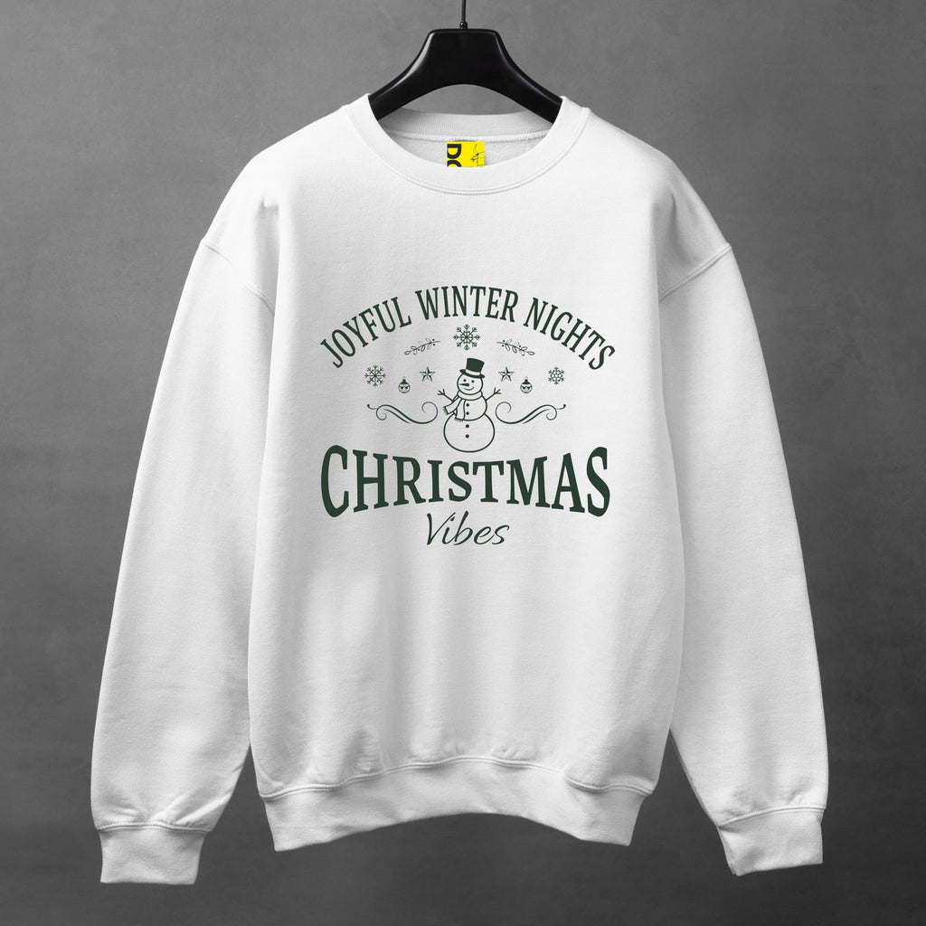 Joyful Winter Nights Snowman Christmas Vibes Sweatshirt