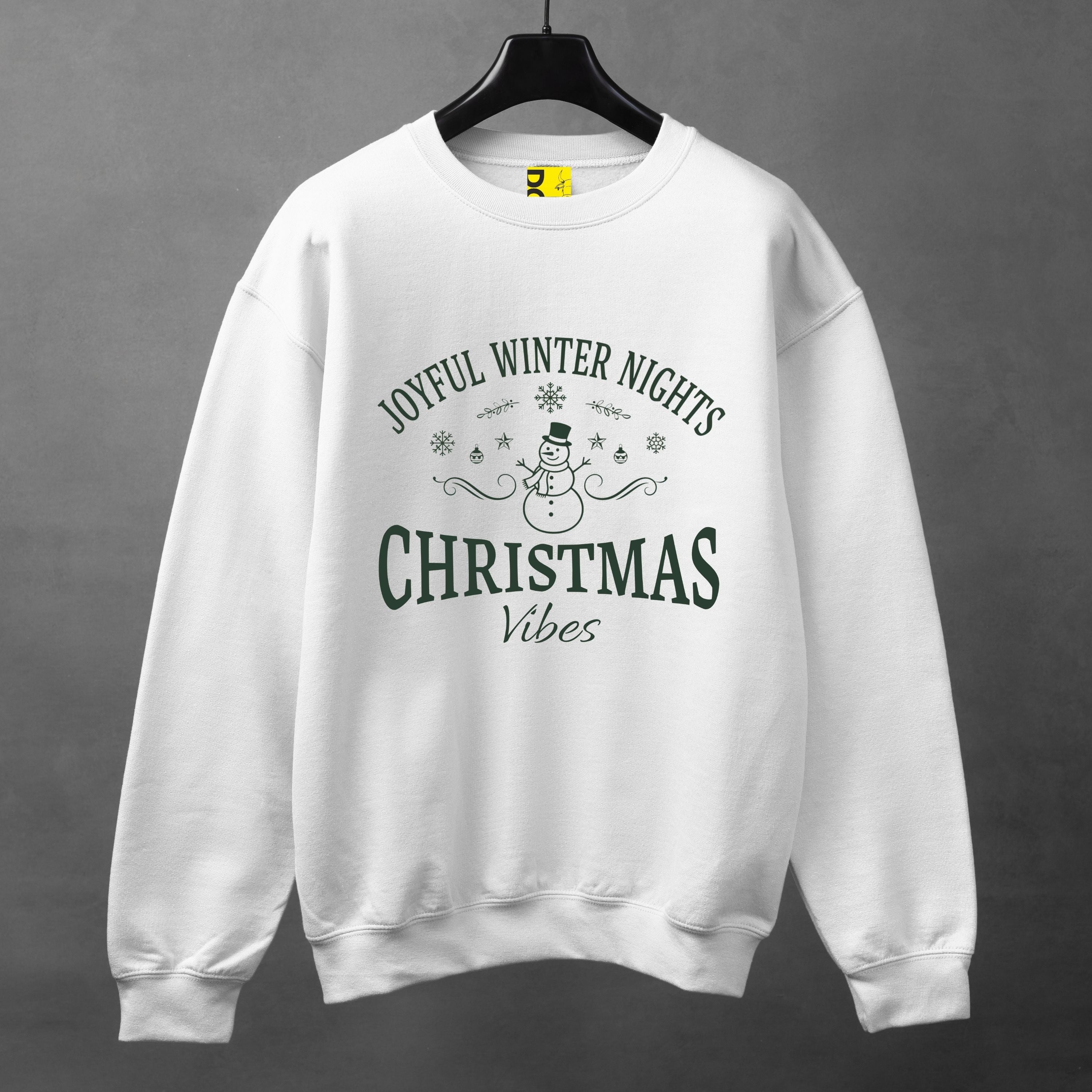 Joyful Winter Nights Snowman Christmas Vibes Sweatshirt