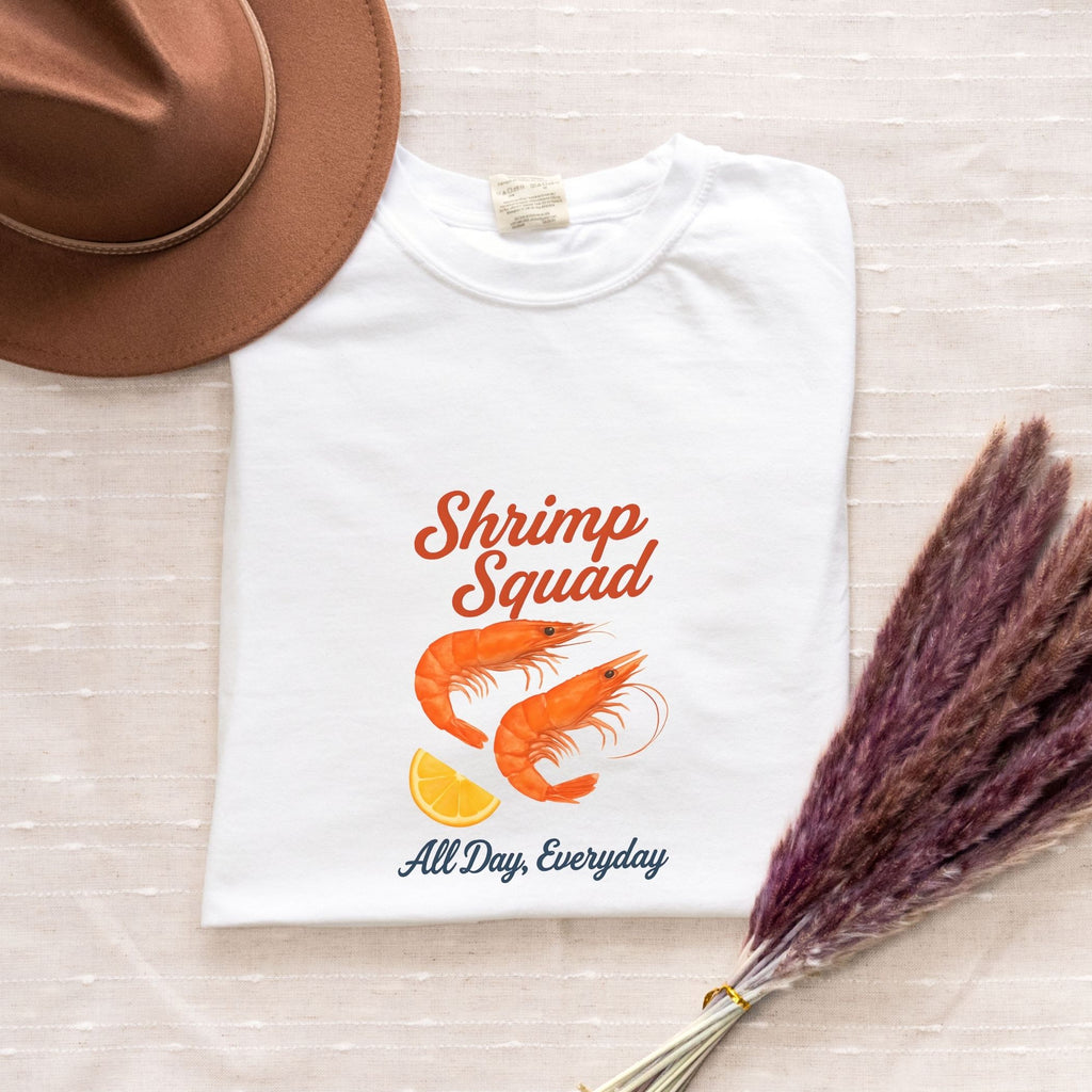 Shrimp Squad – Funny Seafood Graphic Tee