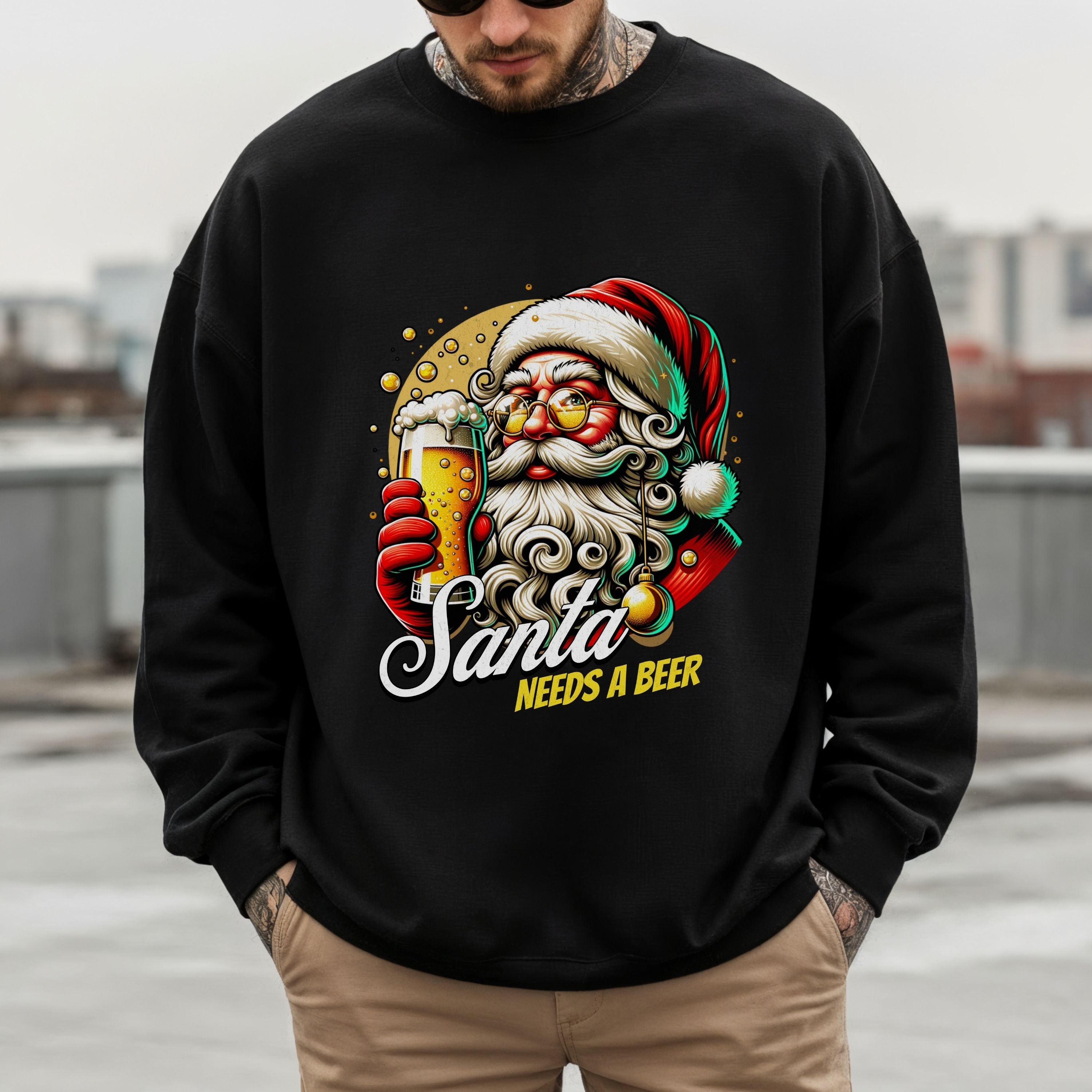 Santa Needs a Beer Sweatshirt