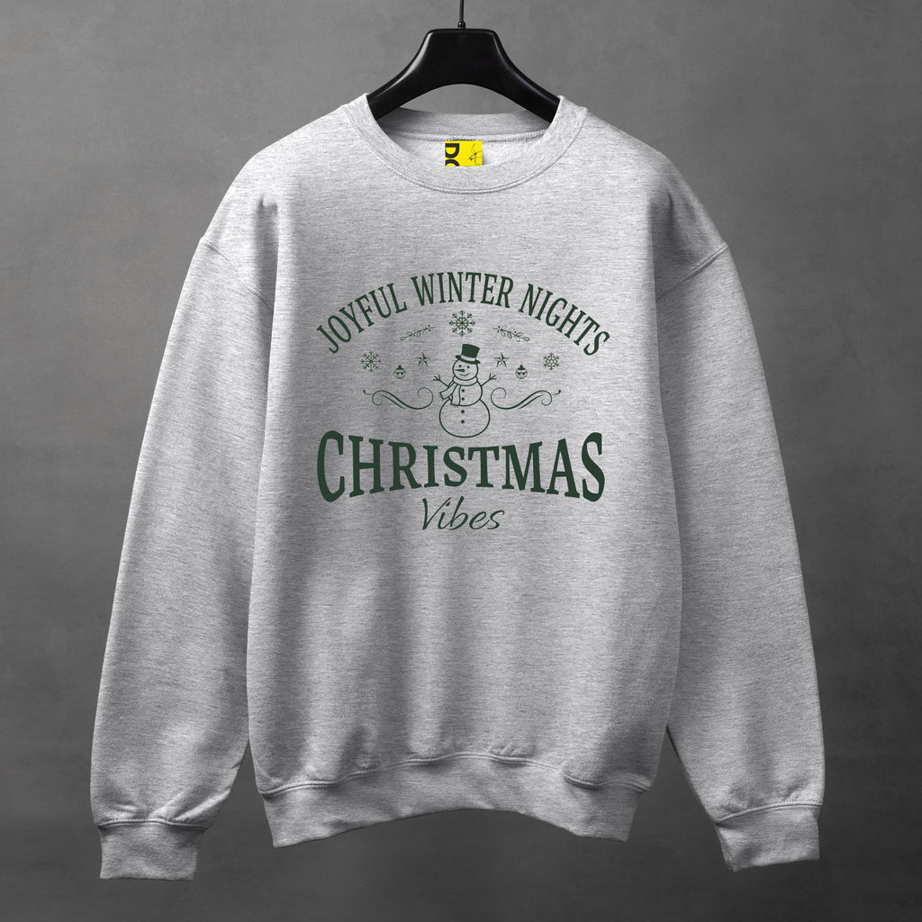 Joyful Winter Nights Snowman Christmas Vibes Sweatshirt