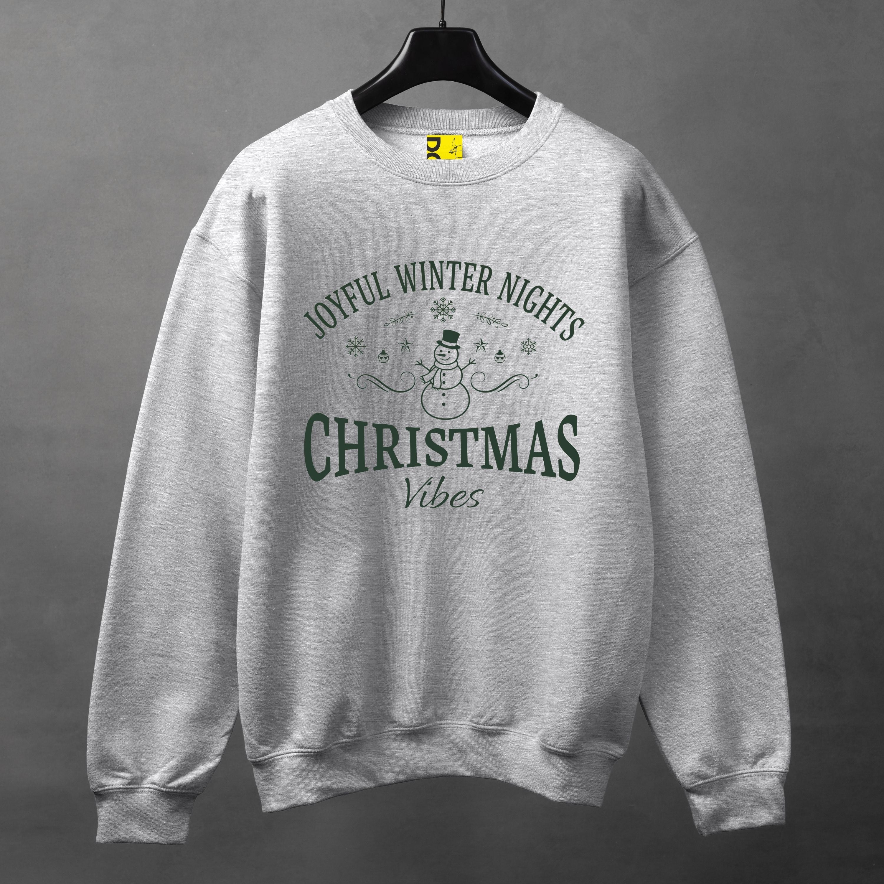 Joyful Winter Nights Snowman Christmas Vibes Sweatshirt