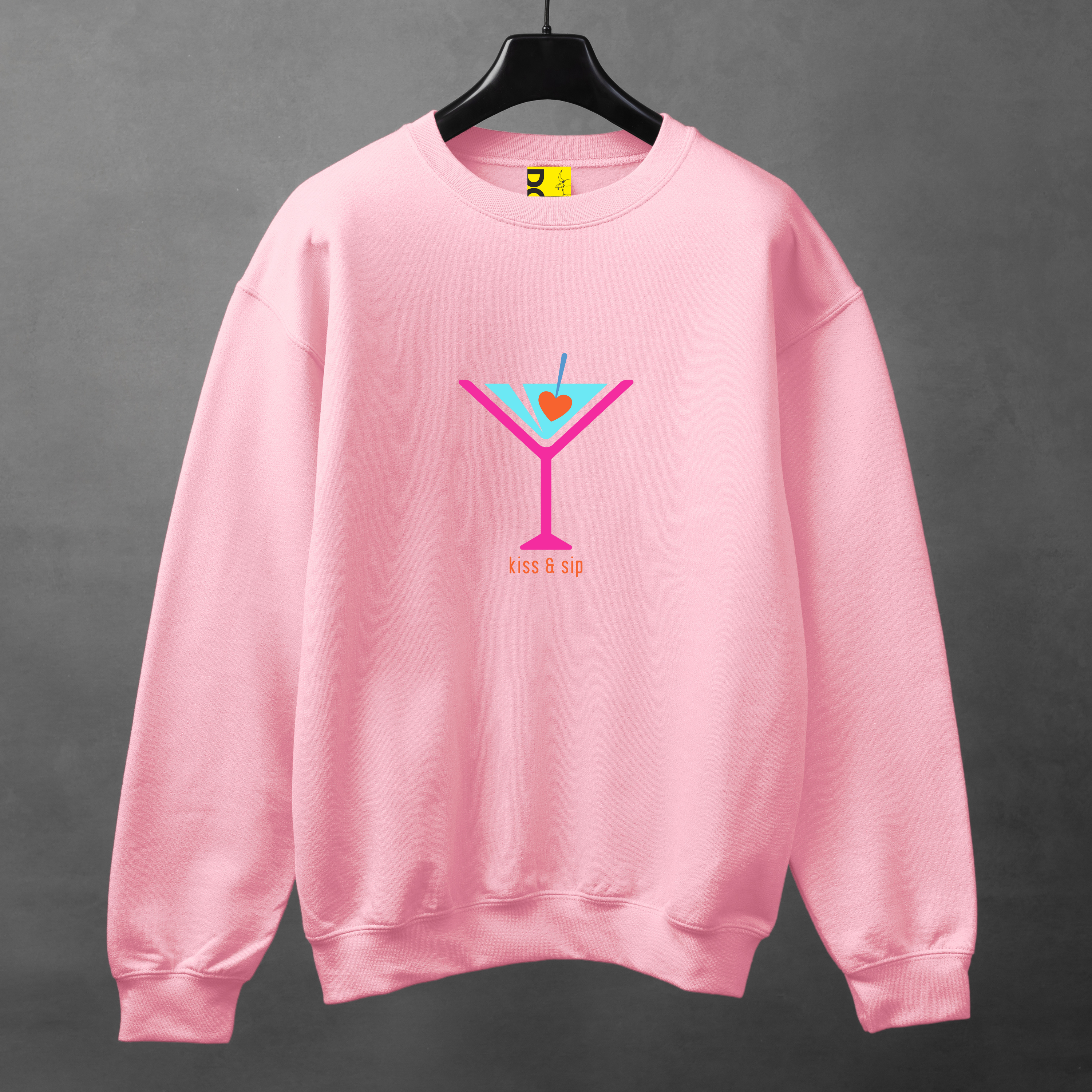 Neon Martini Sweatshirt – Minimal Love Edition