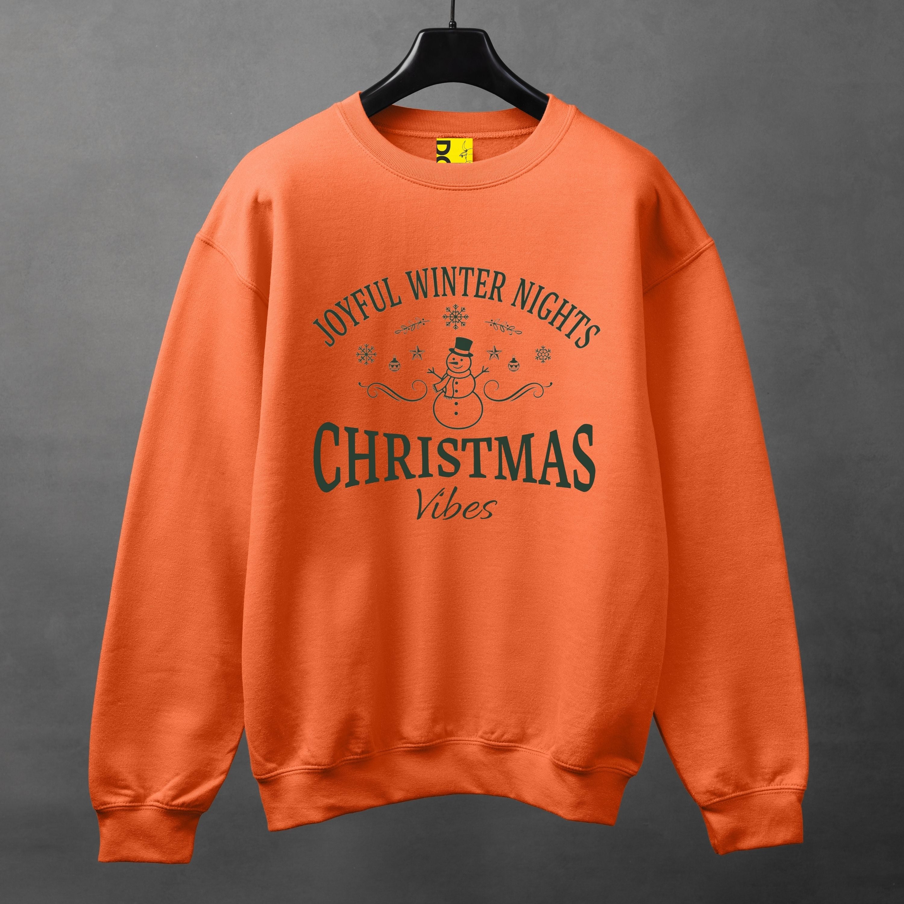 Joyful Winter Nights Snowman Christmas Vibes Sweatshirt